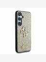 Guess Guess PU Fixed Glitter 4G Metal Logo Back Cover za Samsung Galaxy S25 Gold