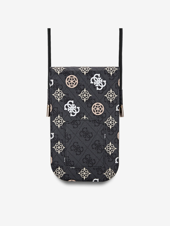 Guess Guess PU 4G Peony Večbarvna torbica za telefon črna