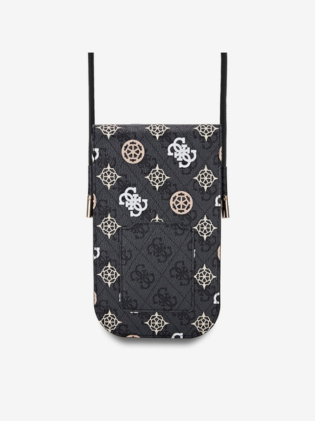 Guess Guess PU 4G Peony Večbarvna torbica za telefon črna