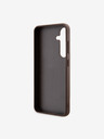 Guess Guess PU kovinski zadnji ovitek z logotipom 4G za Samsung Galaxy S24 Brown