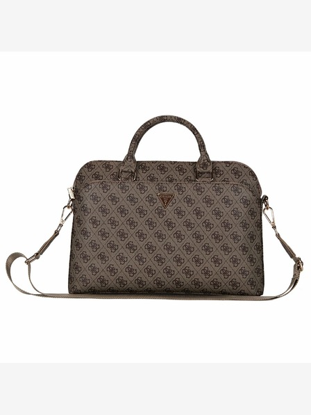Guess Guess PU 4G Trikotna torba za beležnico z logotipom 15/16", rjava