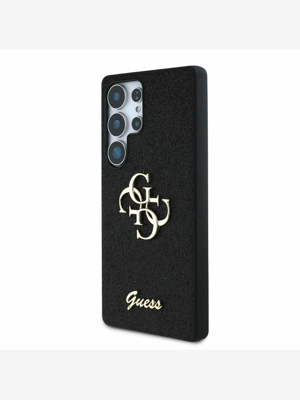 Guess Guess PU Fixed Glitter 4G Metal Logo Back Cover za Samsung Galaxy S25 Ultra Black