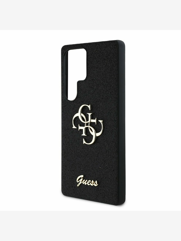 Guess Guess PU Fixed Glitter 4G Metal Logo Back Cover za Samsung Galaxy S25 Ultra Black