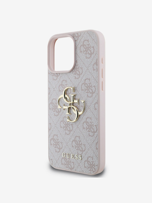 Guess Guess PU 4G Metal Logo Back Cover za iPhone 16 Pro Max Pink