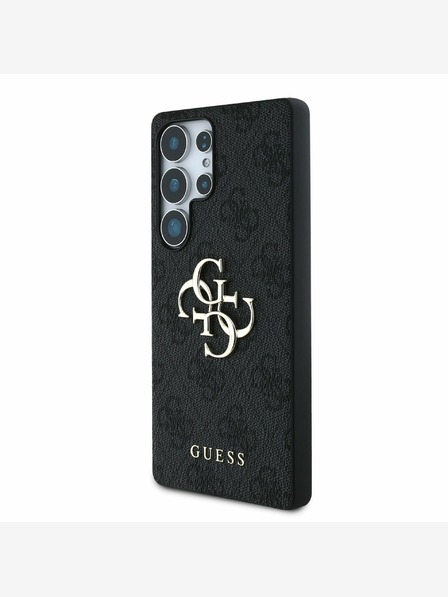 Guess PU 4G Metal Logo Zadní Kryt pro Samsung Galaxy S25 Ultra Grey Ovitek za telefon