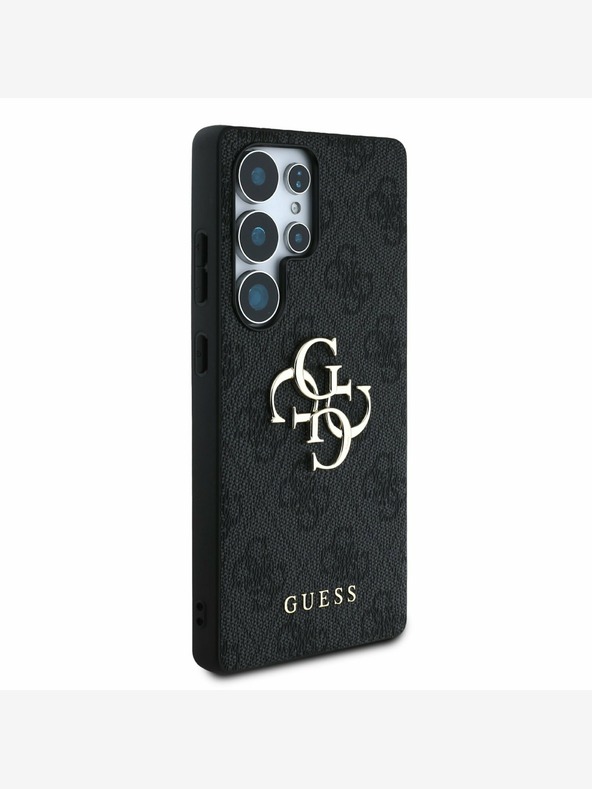Guess PU 4G Metal Logo Zadní Kryt pro Samsung Galaxy S25 Ultra Grey Ovitek za telefon