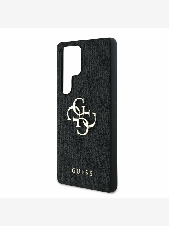 Guess PU 4G Metal Logo Zadní Kryt pro Samsung Galaxy S25 Ultra Grey Ovitek za telefon
