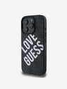 Guess Guess PU Leather 4G Big Love Logo MagSafe hrbtni ovitek za iPhone 16 Pro Black