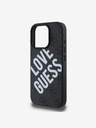 Guess Guess PU Leather 4G Big Love Logo MagSafe hrbtni ovitek za iPhone 16 Pro Black