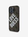 Guess Guess PU usnje 4G Big Love Logo MagSafe hrbtni ovitek za iPhone 16 Pro Max Brown