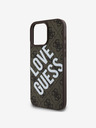Guess Guess PU usnje 4G Big Love Logo MagSafe hrbtni ovitek za iPhone 16 Pro Max Brown