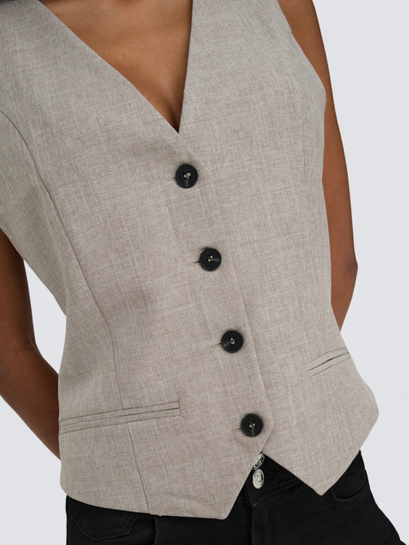 ONLY Rjav ženski telovnik ONLY