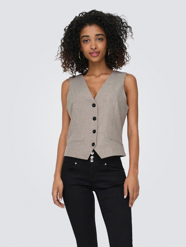 ONLY Rjav ženski telovnik ONLY