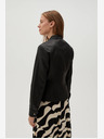 Moodo Črna ženska usnjena jakna Moodo