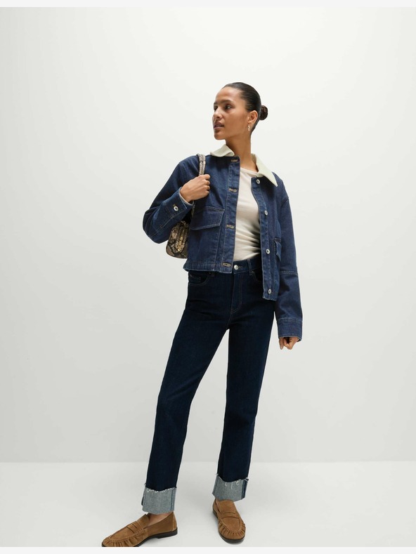 Marks & Spencer Ohlapna jakna iz džinsa z ovratnikom Marks & Spencer mornarsko modra