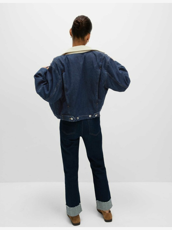 Marks & Spencer Ohlapna jakna iz džinsa z ovratnikom Marks & Spencer mornarsko modra
