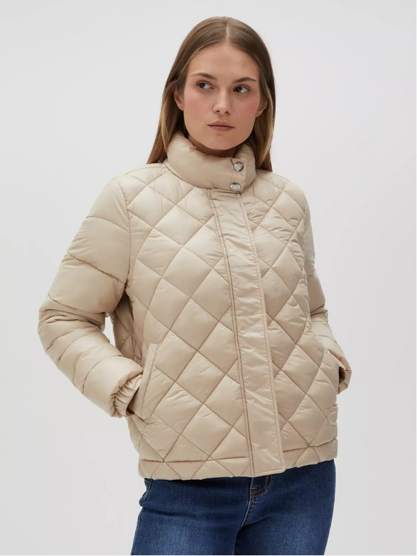 Moodo Bež ženska prešita jakna Moodo