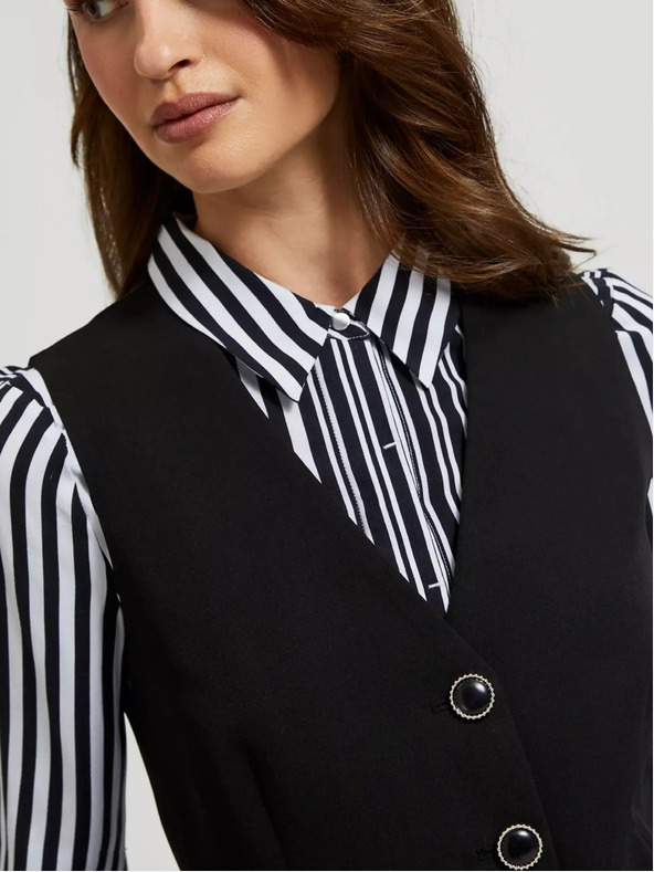 Moodo Črn ženski telovnik Moodo