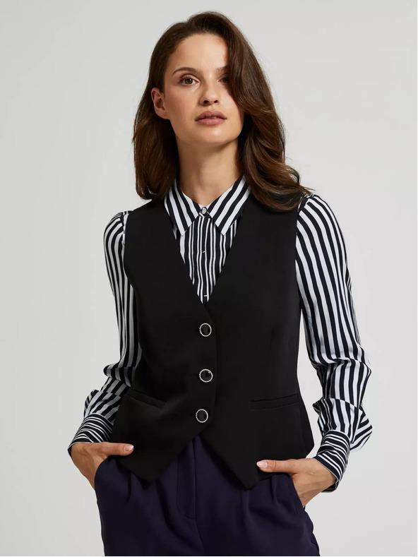 Moodo Črn ženski telovnik Moodo