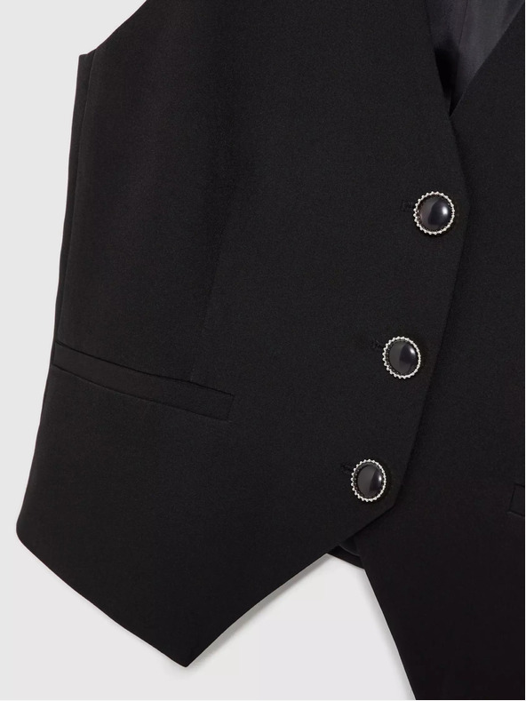 Moodo Črn ženski telovnik Moodo