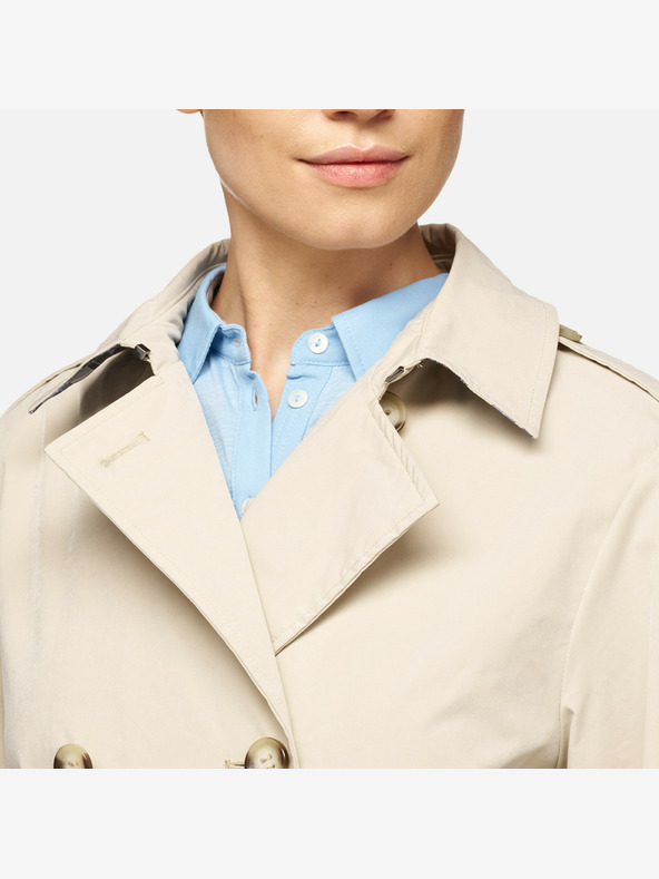 Geox Béžový dámsky kabát Geox Claudin