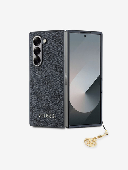 Guess Guess 4G hrbtni ovitek s šarmom za Samsung Galaxy Z Fold 6 Grey