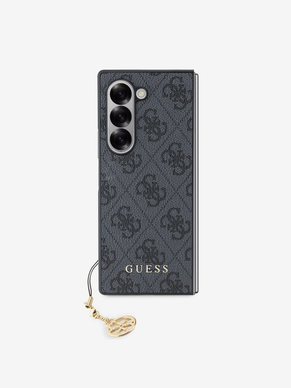 Guess Guess 4G hrbtni ovitek s šarmom za Samsung Galaxy Z Fold 6 Grey