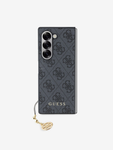 Guess Guess 4G hrbtni ovitek s šarmom za Samsung Galaxy Z Fold 6 Grey