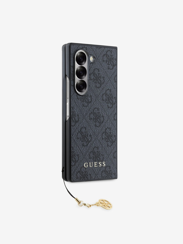 Guess Guess 4G hrbtni ovitek s šarmom za Samsung Galaxy Z Fold 6 Grey
