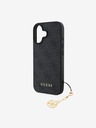 Guess Guess 4G Charm hrbtni ovitek za iPhone 16 Tone on Tone siva