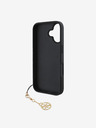 Guess Guess 4G Charm hrbtni ovitek za iPhone 16 Tone on Tone siva