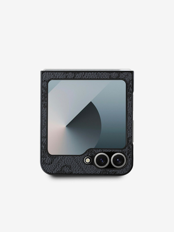 Guess Guess PU 4G kovinski zadnji ovitek z logotipom za Samsung Galaxy Z Flip 6 siv