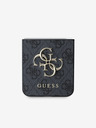 Guess Guess PU 4G kovinski zadnji ovitek z logotipom za Samsung Galaxy Z Flip 6 siv
