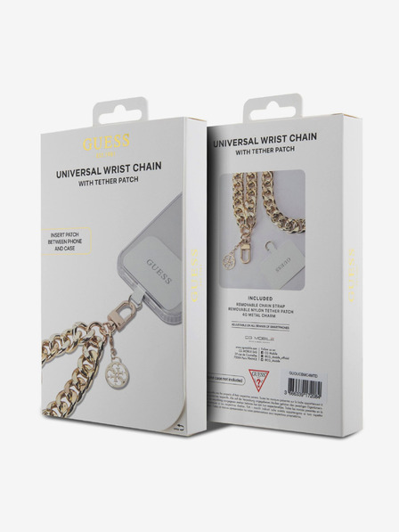 Guess Univerzální Popruh na Ruku 4G Charm Gold Ovitek za telefon