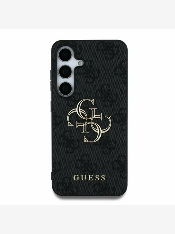 Guess PU 4G Metal Logo Zadní Kryt pro Samsung Galaxy S25 Grey Ovitek za telefon