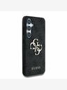Guess PU 4G Metal Logo Zadní Kryt pro Samsung Galaxy S25 Grey Ovitek za telefon