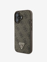 Guess Guess PU 4G Strass Triangle Metal Logo Back Cover za iPhone 16 Brown