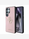 Guess Guess PU Grained 4G Metal Logo Back Cover za Samsung Galaxy S25 Ultra Pink