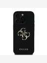 Guess Guess PU Grained 4G Metal Logo Back Cover za iPhone 15 Pro Black