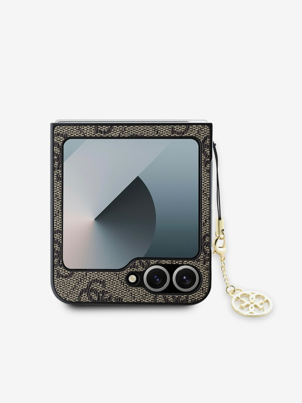 Guess Guess 4G hrbtni ovitek z okraski za Samsung Galaxy Z Flip 6 Brown