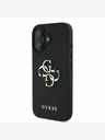 Guess Guess PU Grained 4G Metal Logo Back Cover za iPhone 16 Black
