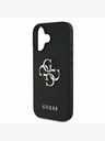 Guess Guess PU Grained 4G Metal Logo Back Cover za iPhone 16 Black