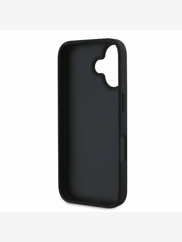 Guess Guess PU Grained 4G Metal Logo Back Cover za iPhone 16 Black