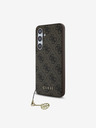 Guess Guess 4G hrbtni ovitek s šarmom za Samsung Galaxy S24 FE rjave barve