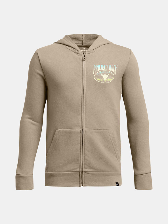 Under Armour Deški pulover  Under Armour Pjt Rck Boys LS FZ HD Q1-BRN