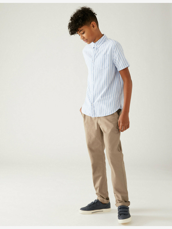 Marks & Spencer Bež hlače Marks & Spencer za dečke v barvi chino