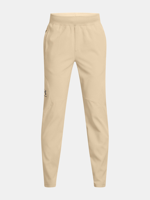 Under Armour Deške športne hlače Under Armour UA Unstoppable Tapered Pant-BRN
