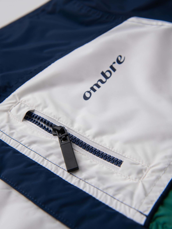 Ombre Clothing Moška lahka barvna športna jakna iz flisa zelena Ombre Clothing