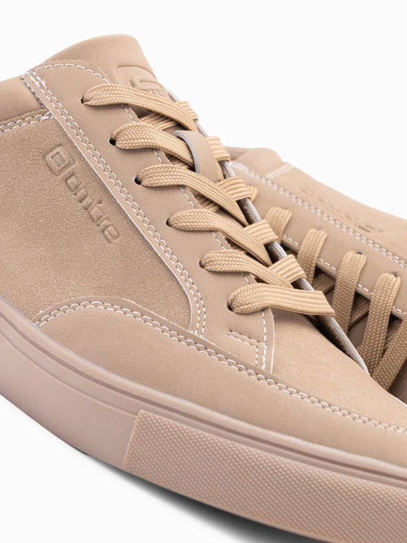 Ombre Clothing Moški enobarvni čevlji v streetwear slogu bež barve Ombre Clothing