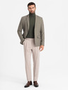 Ombre Clothing Elegantna moška jopica iz volnene mešanice Khaki Ombre Oblačila